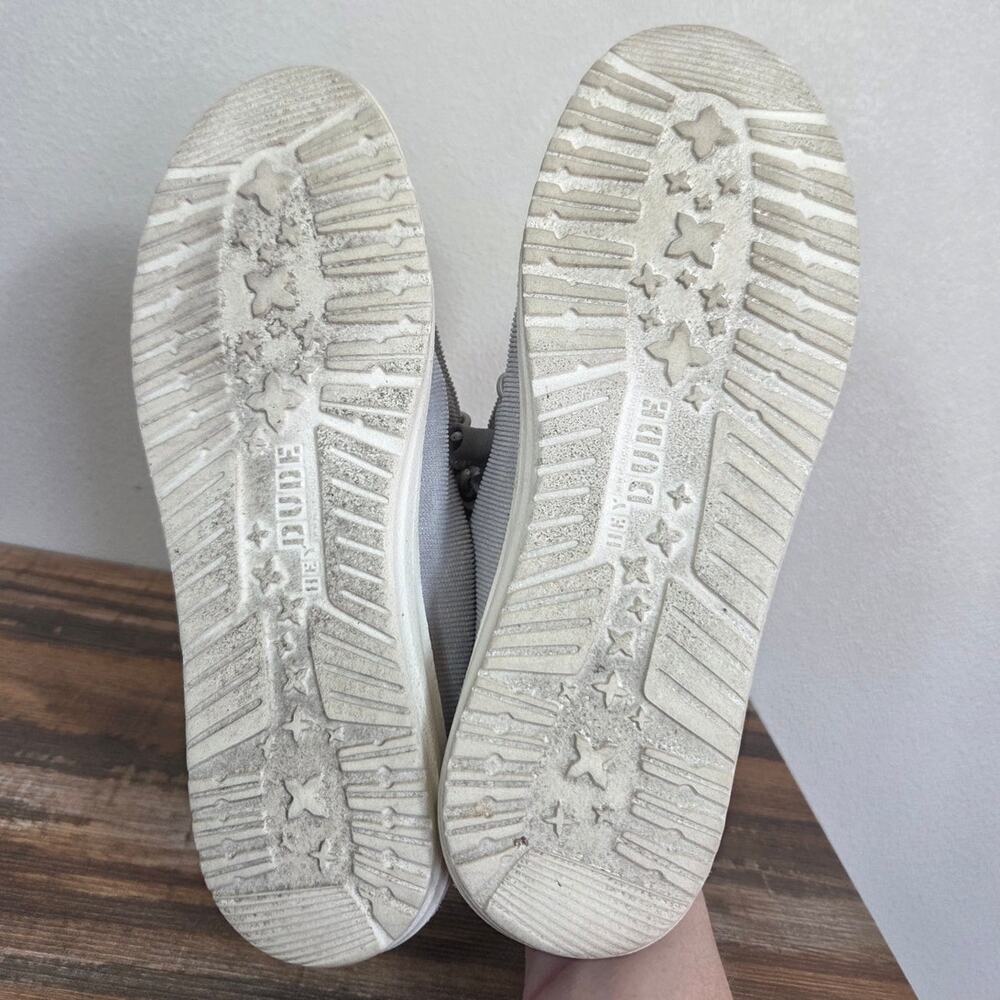 Hey Dude Wendy Corduroy Gray Woman's Slip-on Faux Fur Lining Shoes Size 9 - Picture 5 of 9